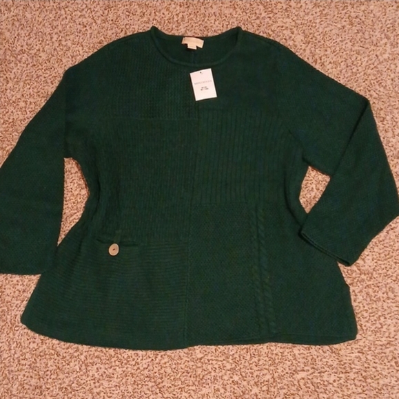 NWT womens appleseeds sweater Mixed-Stitch Cotton Rollneck Sweater - Picture 11 of 11